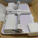 iXTRA Laptop Lap Desk with Cooling Fan - Adjustable with Light, USB, Storage Drawer - Folding Bed Desk,22.04"*12.59",White