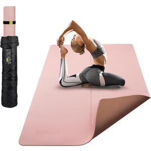Gogokiwi Large Yoga Mat (6'x4') 1/4" & 1/2" Thick Exercise Mats for Home Workout, Extra Wide Workout Mats for Home Gym, Yoga, Pilates, Stretching, Floor & More