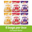 Happy Baby Organics Yogis Freeze-Dried Yogurt & Fruit Snacks, Variety Pack, 1 Ounce (Pack of 6) (EXP 12/31/26)