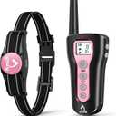 PATPET Dog Shock Collar - Rechargeable Dog Training Collar with Remote for Medium Large Dogs, 3 Training Modes (Beep/Vibration/Shock) IPX7 Waterproof 1000Ft Electric Dog Collar (Pink)