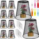 Garden Cloches for Plants, Sapbontchi Chicken Wire Plant Covers Plant Protectors from Animals Plant Protector Metal Plant Cages to Keep Rabbits Out Bunnies Chicken Squirrels Bird Out (Set of 10 (9.5 inch high))