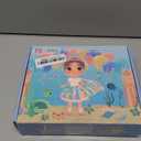 Princess Dress Up for Girls, Unicorn Light up Princess Cape Princess Dress Costume Crown Gift for Girls 3 4 5 6