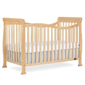 Dream On Me Violet 7-in-1 Convertible Full-Size Baby Crib with Toddler, Day & Full Bed Conversion in Natural, GreenGuard Gold & BSA, 4 Mattress Heights, Sustainable Pinewood