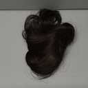 Flufymooz Ponytail Extension, 8 inch Short Claw Ponytail Extension Wavy Curly Jaw Clip in Pony tails Hair Extension Natural Synthetic Hairpiece for Women (Dark Chocolate Brown)