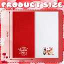 Whaline Valentine's Day Hand Towels Dog Love Heart Embroidered Cotton Bathroom Towel Absorbent Bath Towel for Hand Drying Cleaning Cooking, 29.5 x 13.7 Inch, 2Pcs