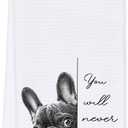 Cabana Bro Funny French Bulldog Bathroom Hand Towels, You Will Never Pee Alone Funny Frenchie Hand Towels for Bathroom Washroom Decor,Decorative Towel as a Gift for Dog Lovers, 16x24 Inch