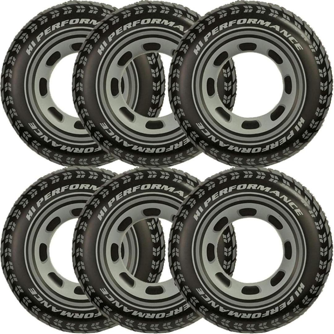 Intex Inflatable 36" Giant Tire Tubes for Swimming Pool/Lake/Ocean (6 Pack)