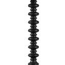 Powell Furniture Round Spindle Table, Black 17 x 22.25 x 17