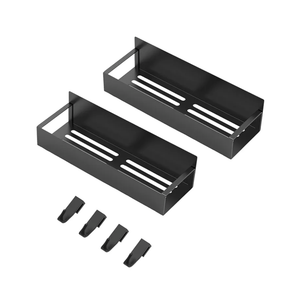 Kitchen Storage, Magnetic Spice Rack for Refrigerator, Magnetic Shelf for Fridge Large Spice Rack Wall Mount Refrigerator Organizer, Black Fridge Organizers and Storage Magnetic shelves (2 pc small)