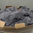 VIPBED Heated Blanket Twin Size, Warm Soft Faux Rabbit Fur Electric Blanket with 6 Heating Levels & 10 Hours Auto-Off, Fast Heating & Over-Heat Protection, Machine Washable - Grey, 62”x 84”