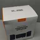 Nylavee Computer Speakers with Subwoofer, 2.1 Hi-Fi PC Speakers System with 6 Lighting Modes, Enhanced Bass, Plug and Play, USB/USB-C Powered and 3.5mm Aux in for Desktop, Monitor, Laptop, Tablet