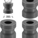 3 Pack Bottle Emptying Kit Soap & Lotion Bottles Saver Connector Coupler Transfer Connector Between Bottles for Soap, Lotion, Shampoo, Conditioner, 1.54 x 1.61 Inches(Grey)