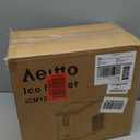 Aeitto Countertop Ice Maker Machine, 26lbs Ice in 24H, 8 Bullet Ice Cubes in 6 Mins, Self-Cleaning Portable Ice Maker with 2 Ice Sizes, Basket & Scoop for Home, Kitchen, Office, Stainless Steel