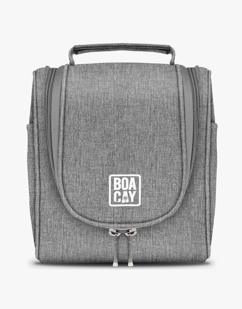 BOACAY Small Hanging Travel Toiletry Bag for Women and Men, Makeup Bag, Bathroom & Shower Organizer Kit for Accessories, Cosmetics, Travel Essentials