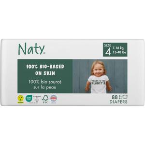 Naty Baby Diapers, Size 4 (15-40 lbs), 88 Count