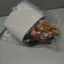 Wood Tripod Floor Lamp, Mid Century Modern Design with Flax Lampshade and Foot Pedal Switch, for Living Room Bedroom Home Office Dining Room (US Plug 110V)