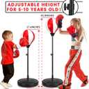 ShyLizard Punching Bag for Kids Included 2 Pack Boxing Gloves, Boxing Toy Sets with Height Adjustable Stand for Boys, Sports Gifts for Boys & Girls Age 5,6,7,8,9,10 Years Old