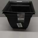 The HC Companies 12 Inch Eclipse Square Planter Pots with Drainage Holes & Attached Saucer, Lightweight UV-Resistant Plastic Indoor Outdoor Planters, 2-Pack Flower Pots for Garden & Home Decor, Black