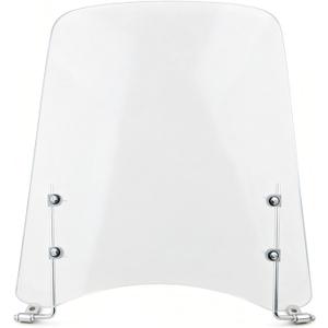Mokuo Extended Motorcycle Windshield Universal- 18" Tall & 3MM Thick, High-Transparency PC Windscreen, Protection for Moped Scooter Cruiser (W15.7 x H18)