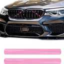 Front Grill Inserts V Bar Brace Trim Covers Compatible with BMW 1'F20 F21/2'F22 F23/3'F30 F31 F34/4'F32 F33 F36/5' G30 G31/6'G32/7'G11 G12/8'G14, V Brace Wrap Covers Pink Grill Stripes(Pink, F20 F30)