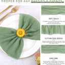 Teruntrue 100 Pack Sage Green Cheese Cloth Napkins Gauze Napkin Cloth Bulk Set of 100 Washable Boho Dinner Table Napkins for Wedding Party Baby Shower Birthday Party Decorations20 x 20 Inch
