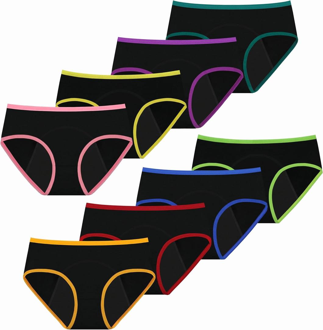 Teens Girls Period Underwear Kids Period Panties Menstrual Leakproof Protective Underwear for Teens Cotton Briefs 12-14Y 
