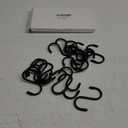 20 Pack Rubber Coated S Hooks for Hanging Plants,Heavy Duty S Hook,Non Slip 3 Inch Closet S Hooks,Steel Metal Black Vinyl Coated Small Hanging Hook for Jeans Pots and Pans Coffee Cups