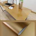 Dark Gold Contact Paper for Countertops 15.7" x 472" Thick Metallic Peel and Stick Wallpaper Modern Removable Self Adhesive Vinyl Wallpaper for Kitchen Refrigerator Cabinets