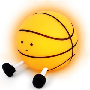 QANYI Basketball Night Light, LED Sports Light Rechargeable for Boys Room Bedroom Decor, Light Up Basketball Lamp Decoration Valentines Gift Ideas for Girls Children Teens Kids 8-12 Boys Lovers