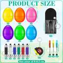 Chumia 48 Pcs/12 Set Easter Eggs Filled with Tape Measure Screwdriver LED Flashlight Keychain Prefilled Easter Basket Stuffers for Men Adult Employee Coworkers Gifts Bulk Egg Hunt Party Favors