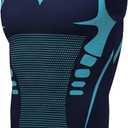 Compression Shirt Men Slimming Body Shaper Vest Crewneck Workout Shirts Tummy Control Undershirts (Purple), Small