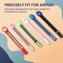 Kids Wristband for AirTag, Adjustable Nylon Watch Band Tracker Case, Breathable, Waterproof, GPS Trackers Case Cover, Anti Lost watchband for Toddler Child (2pcs-pink/2pcs-white)