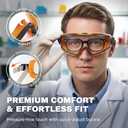 SPEXTRA Safety Goggles Over Glasses Anti-Fog Clear Lens, ANSI Z87.1 Impact Resistance, UV Protection, Lab Chemistry Goggles with Adjustable Headband, Quick-Adjust Buckle, Eyewear for Men Women