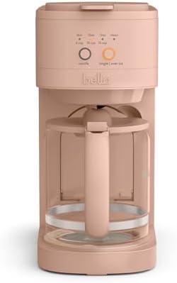 BELLA VersaBrew 2-in1 Coffee Maker, K-Cup compatible, Brew 3 Sizes Carafes & Single Serve Cups, Dishwasher Safe Reusable Filter & Filter Holder, Iced Coffee Function, 60oz Tank, Blossom
