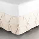 Nestl Beige Cream Bed Skirt Twin Size, Pinch Pleat Twin Bed Skirt, 14" Inch Drop Twin Bedskirt, Hotel Quality Beige Cream Bed Skirts, Microfiber Bedskirt for Twin Bed, Beige Cream Twin Bed Skirt