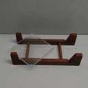 KAIU Vinyl Record Storage Holder - Solid Wood with Crystal Clear Acrylic Holder - Premium Design, Perfect 12" LPs or 7" Singles Display Unit - Stores and Supports up to 50 Albums (Vintage Brown)