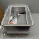 Stainless Steel Litter Box | XXL Deepened 8" Design Enclosed Box with Lid for Big Cats | High Sided, Anti-Urine Leakage | Non-Stick Bottom & Includes Litter Mat & Metal Scoop