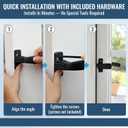 Replacement Screen Door Latch, Heavy Duty Inside Door Handle Compatible with Storm Doors Handle, Interior Latch for Screen and Storm Doors(for Non-Spring Loaded Strike,Black)
