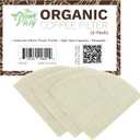 TGP Organic Hemp Cloth Coffee Filter Cone No. 4, 3-Pack, Cotton Cloth Coffee Filters