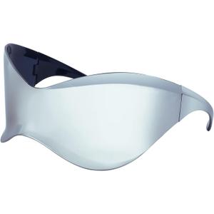 LJCZKA Futuristic Oversized Y2k Sunglasses for Men Women Wrap Around Fashion Shield Mask Cool Sun Glasses Ladies Shades