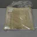 Gold Desk File Organizer, 5-Section Upright File Sorter, Vertical File Folder Holder, Mesh Metal Wood Office Desktop Organization for Document, Magazine, Books and more (White and Gold)