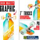 Madd Gear Cruiser Skateboard for Adults & Teens Lightweight 31" Maple Deck Smooth 70mm Wheels Longboard