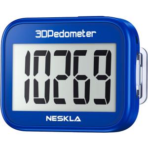 3D Pedometer for Walking, Simple Step Counter with Large Digital Display, Step Tracker with Removable Clip Lanyard, Accurately Track Steps for Men Women Kids Adults Seniors