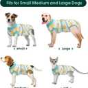 Kuoser Recovery Suit for Dogs Cats After Surgery, Professional Pet Recovery Shirt Dog Abdominal Wounds Bandages, Substitute E-Collar & Cone,Prevent Licking Dog Onesies Pet Surgery Recovery Suit (White)