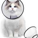 Supet Dog Cone Collar Adjustable After Surgery, Comfortable Pet Recovery Collar & Cone for Large Medium Small Dogs, Elizabethan Dog Neck Collar Plastic Practical (XS(Neck: 9.5~11.5"), White)