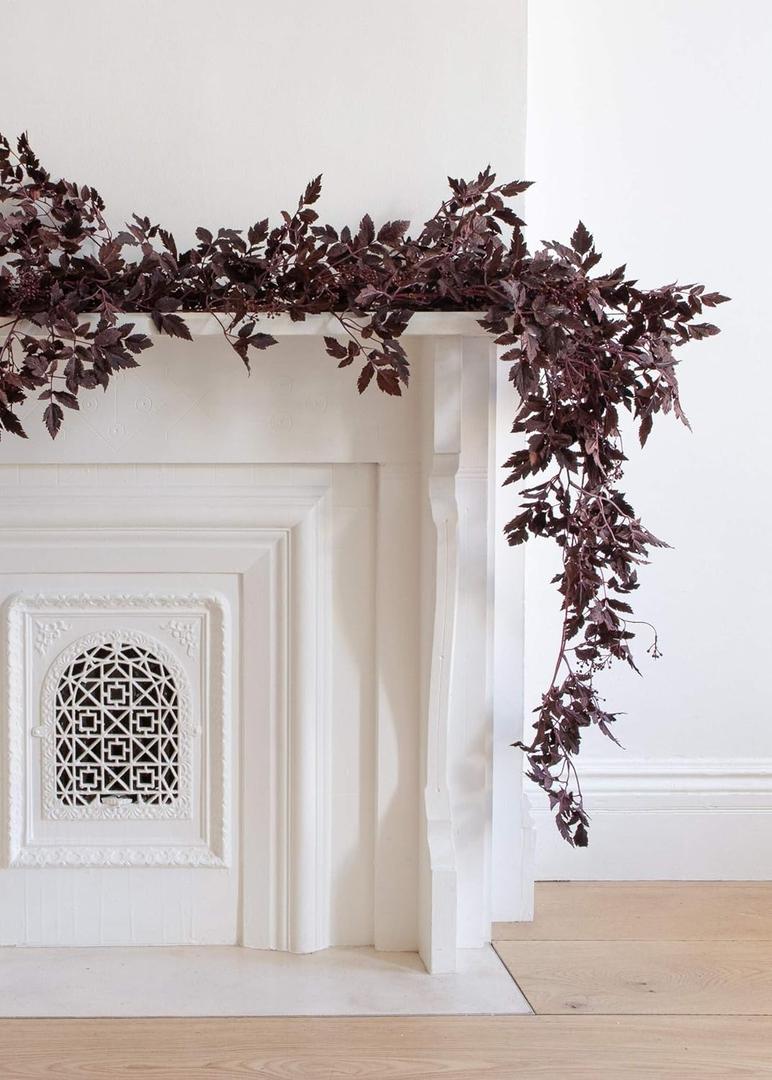 Afloral Plum Cimicifuga Seeded Garland - 6'