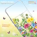 for iPhone 17 Pro Case, Cute Flower Girls Women Clear Case Silicone Shockproof Protective Cover with Pretty Floral Pattern for iPhone 17 Pro (Blooming Flowers)