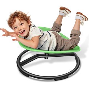 FERUERW Spinning Chair for Autistic Kids, Sensory Swivel Chair, 220LBS Weight Capacity, Sensory Toy for Children with ADHD/Autism, Training Body Coordination, 3+ Years (Light Green)