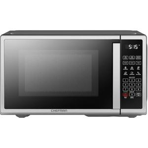 Chefman Countertop Microwave Oven 1.1 Cu. Ft. Digital Stainless Steel Microwave 1000 Watts with 6 Auto Menus, 10 Power Levels, Eco Mode, Memory, Mute Function, Child Safety Lock, Easy Clean