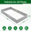 6x3x1FT Galvanized Raised Garden Bed Outdoor Patio, Large Rectangular Metal Planter Boxes,Plant Container Kit for Gardening, Vegetables, Flowers, Herbs,Silver,1 Pack